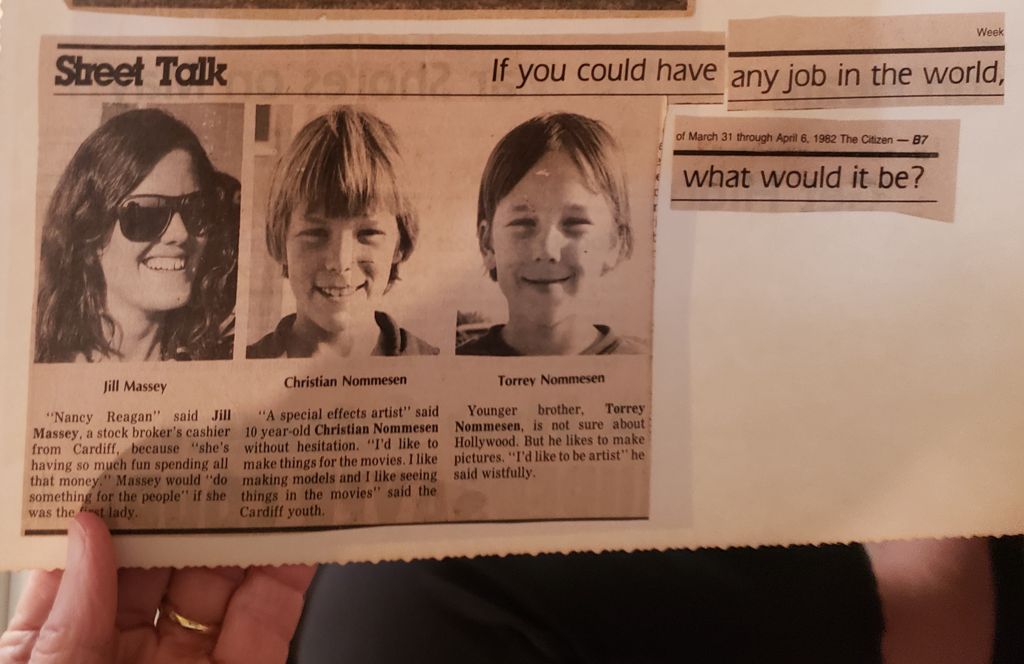 Newspaper clipping of me at 7 saying I want be an artist