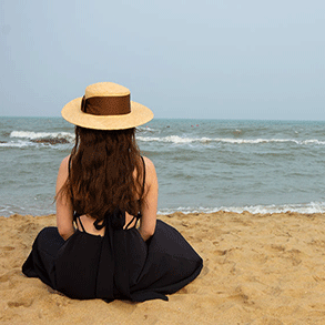 Yilia watches the ocean